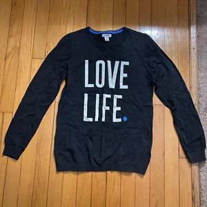 Old Navy LOVE LIFE sweater